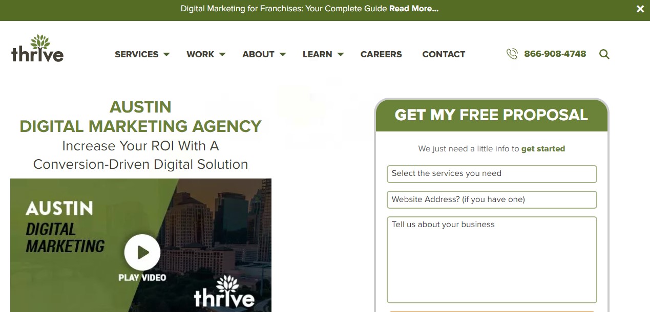 services de marketing de l'agence numérique thrive austin